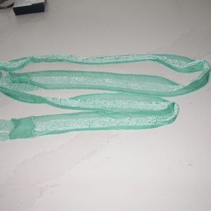 Aqua Beaded and Sequined Scarf